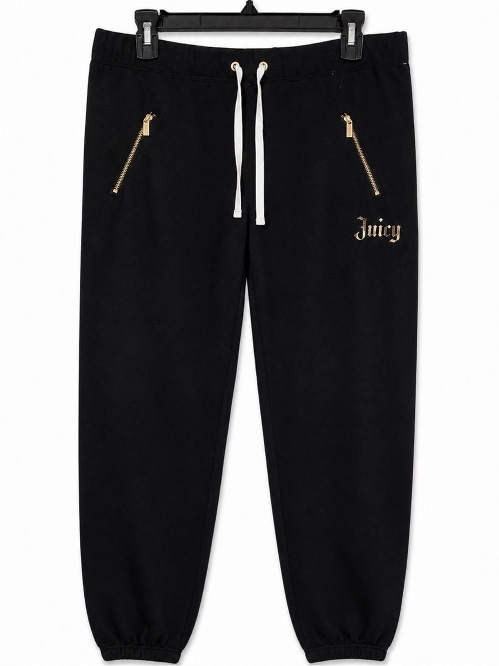 Juicy Couture Black Track Pants with Gold Accents